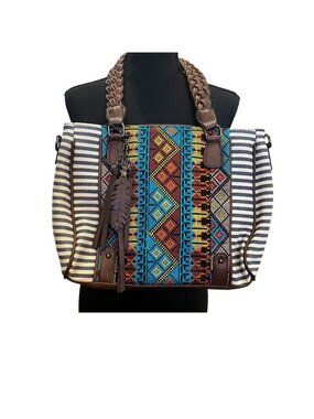 MMS large purse/tote/bag hobo bohemian colorful vegan leather